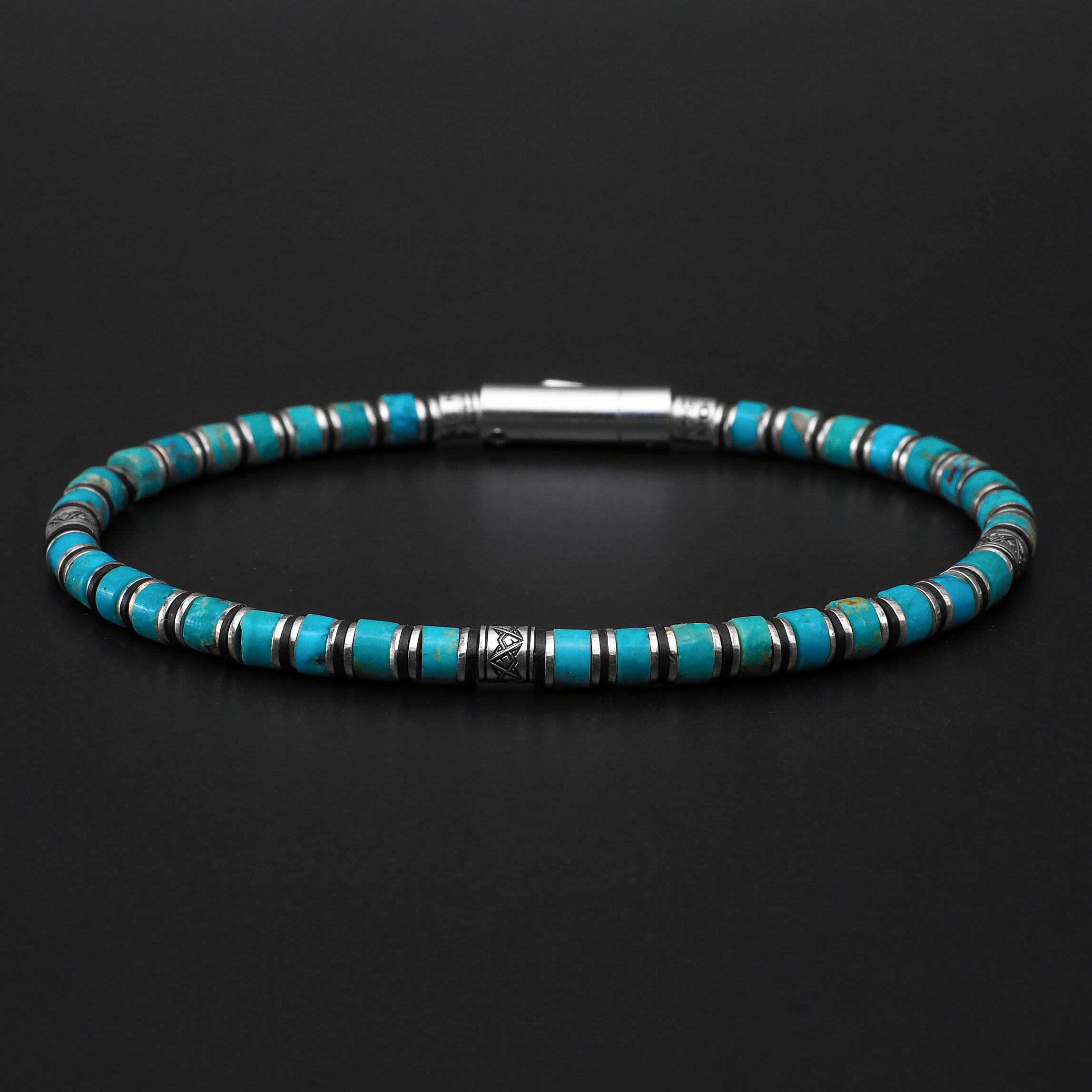 bijoux en turquoise véritable pour homme