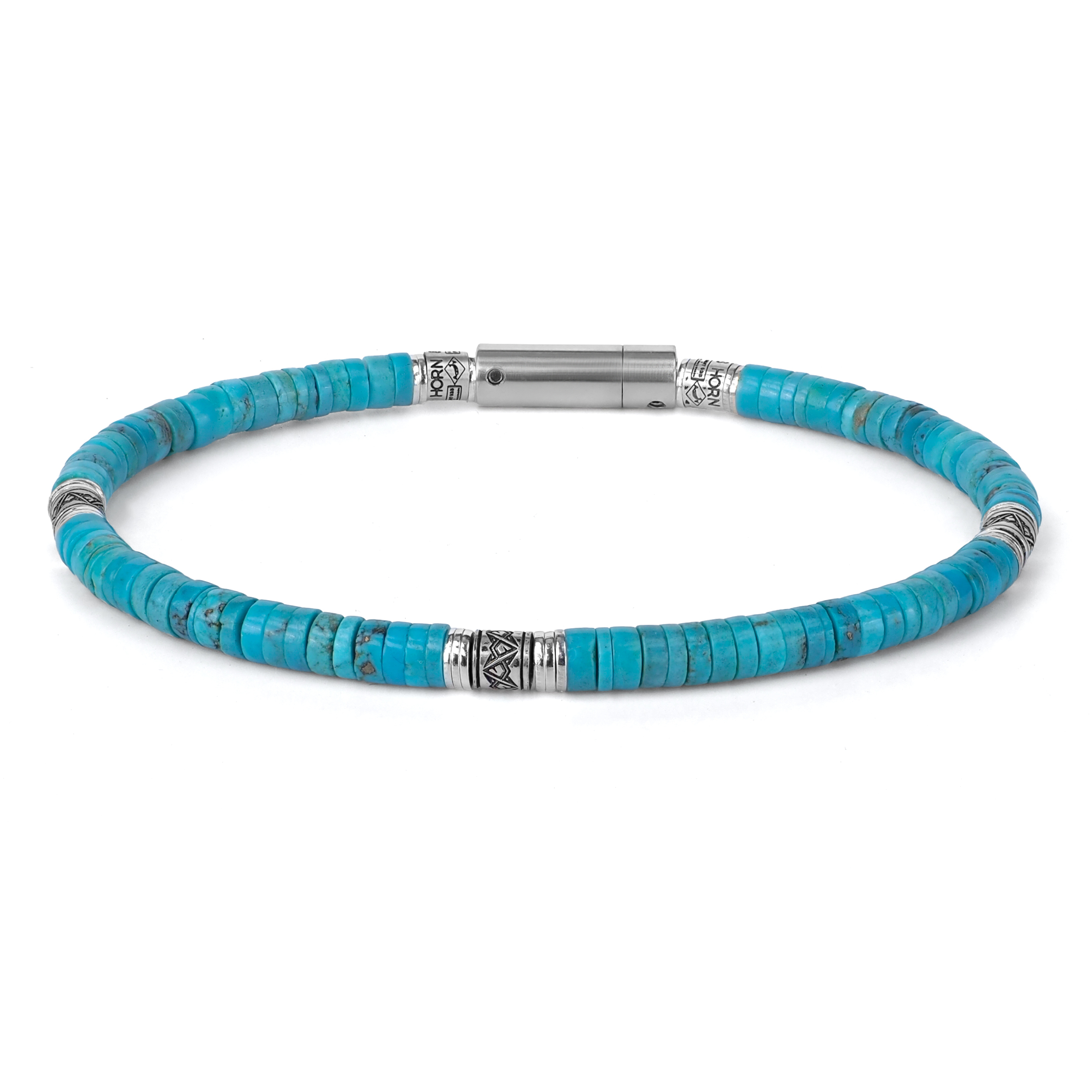 Bracelet en argent et turquoise