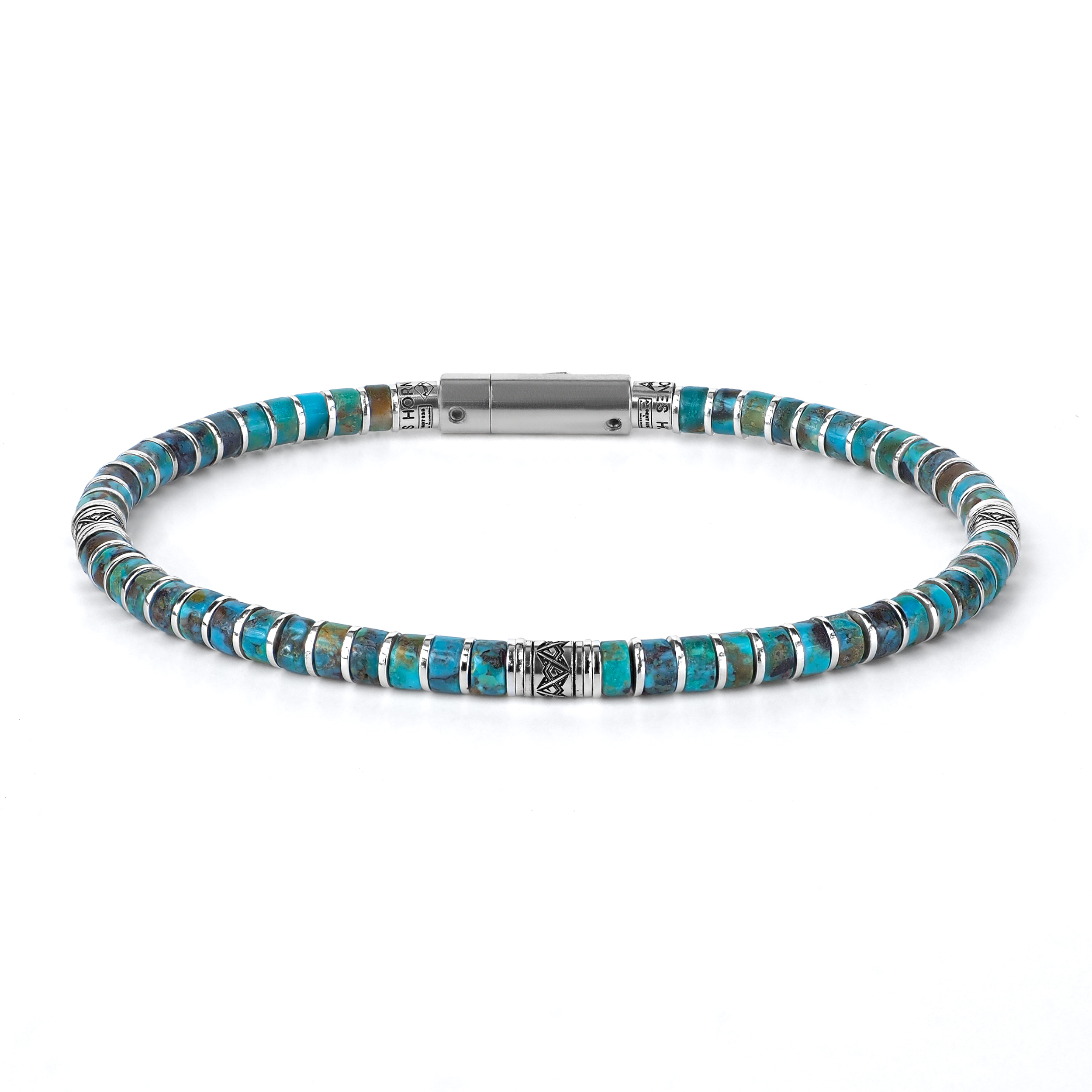 Bracelet en argent et turquoise