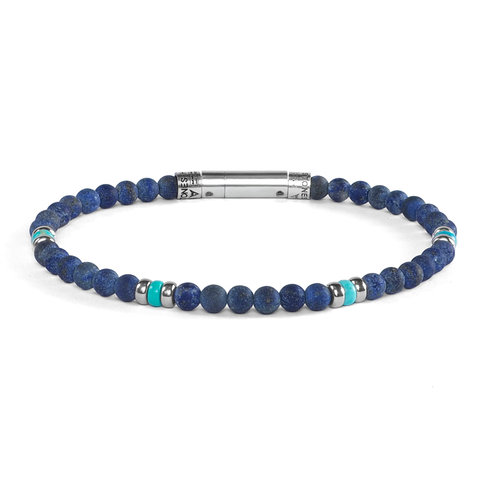 bracelet homme turquoise et lapis lazuli