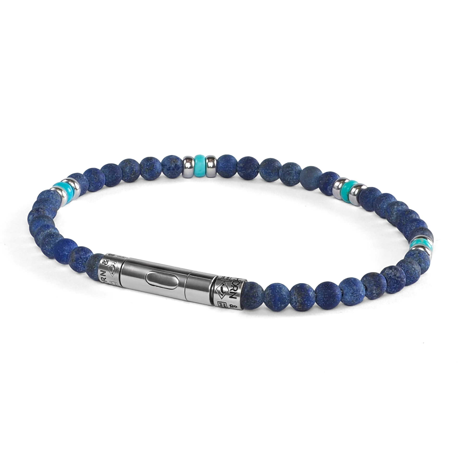 bracelet homme turquoise et lapis lazuli