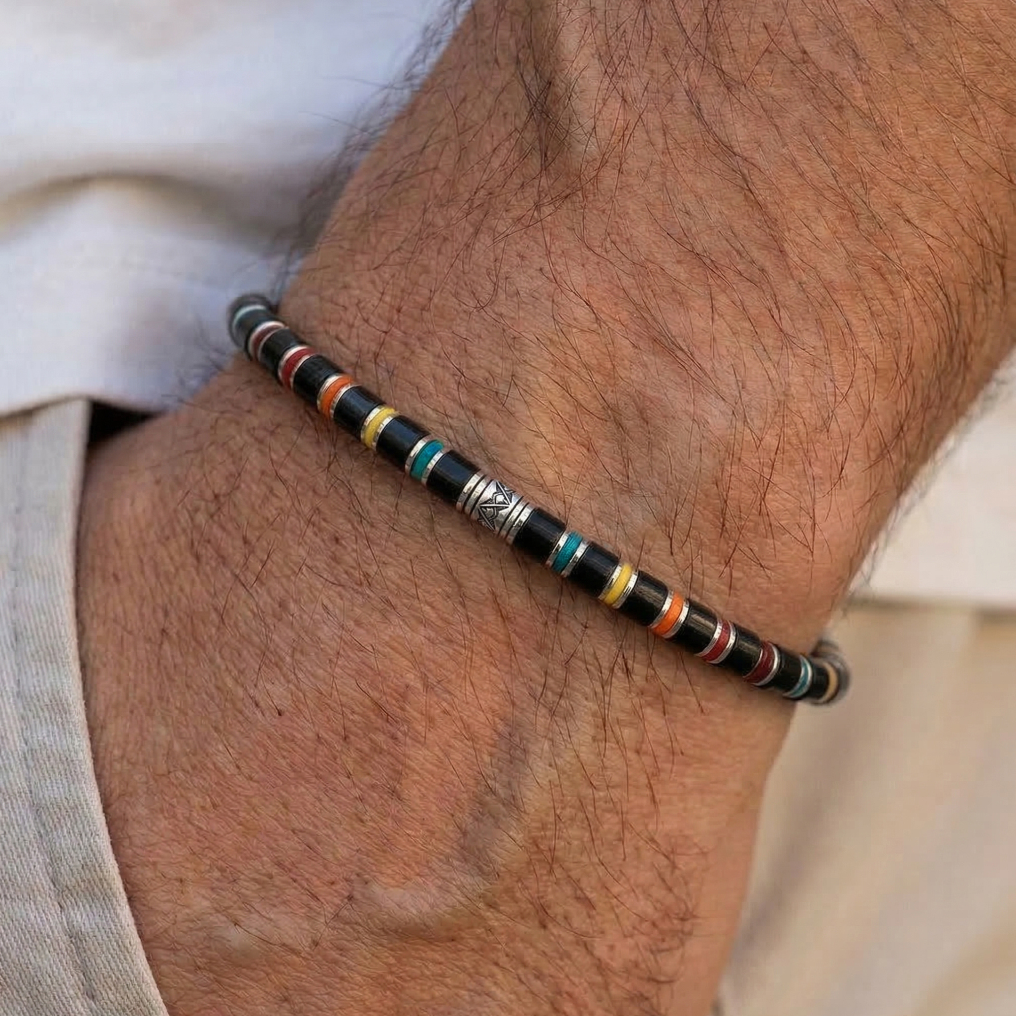 bracelet homme en pierre de jais