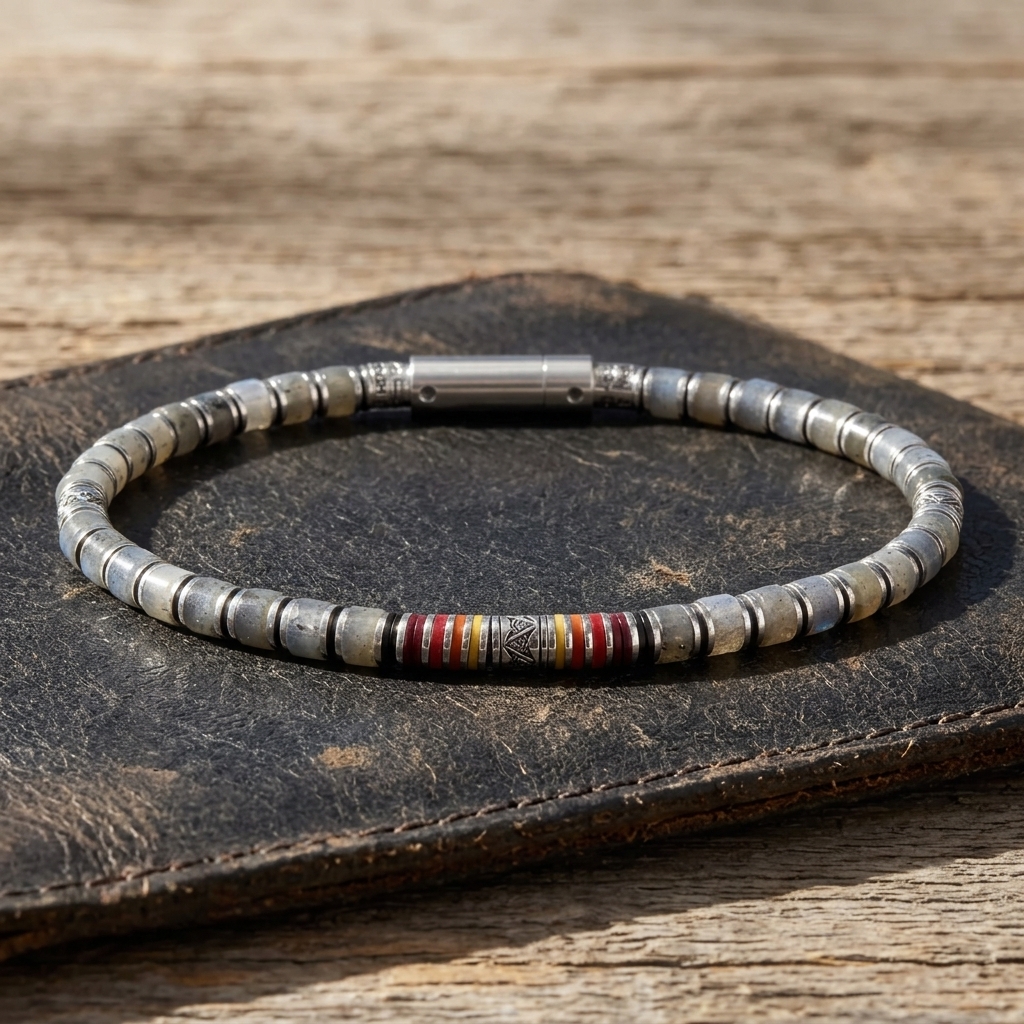 bracelet homme labradorite et argent