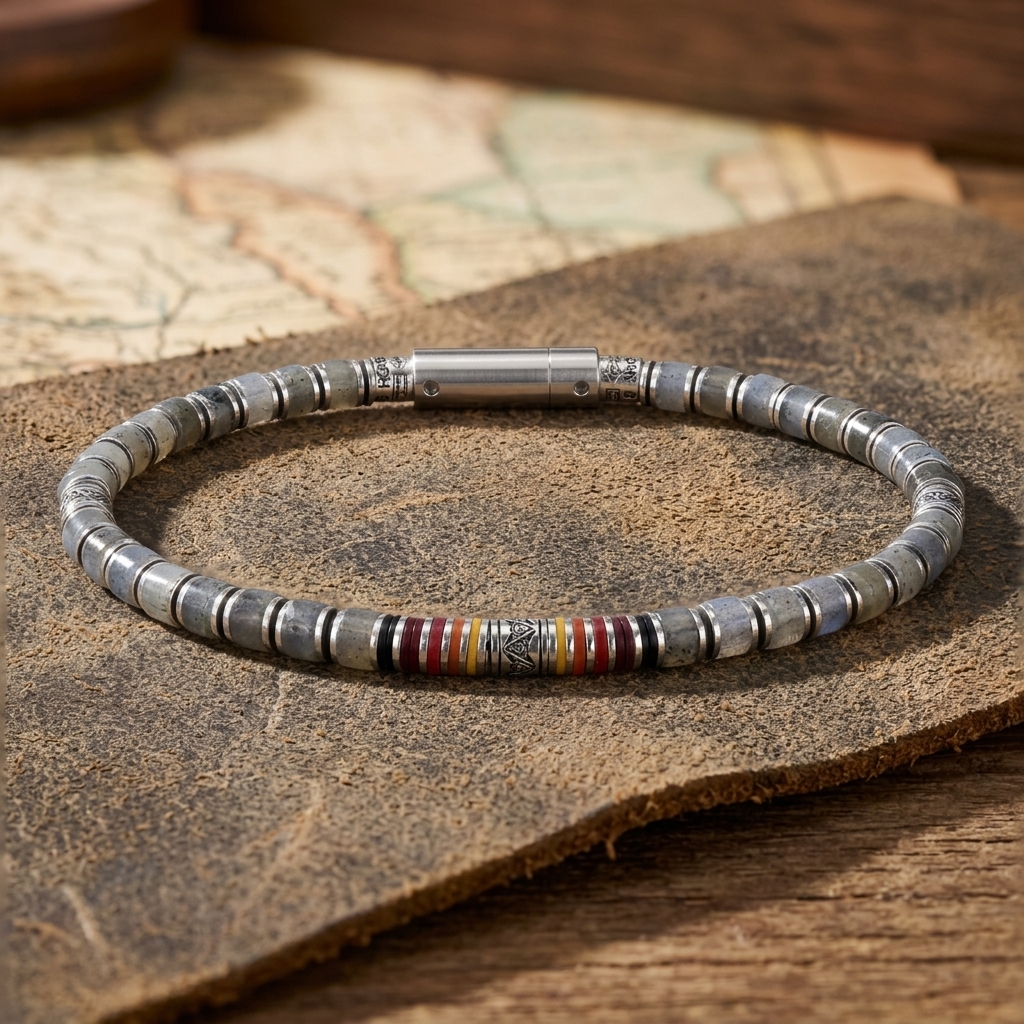 bracelet homme labradorite et argent