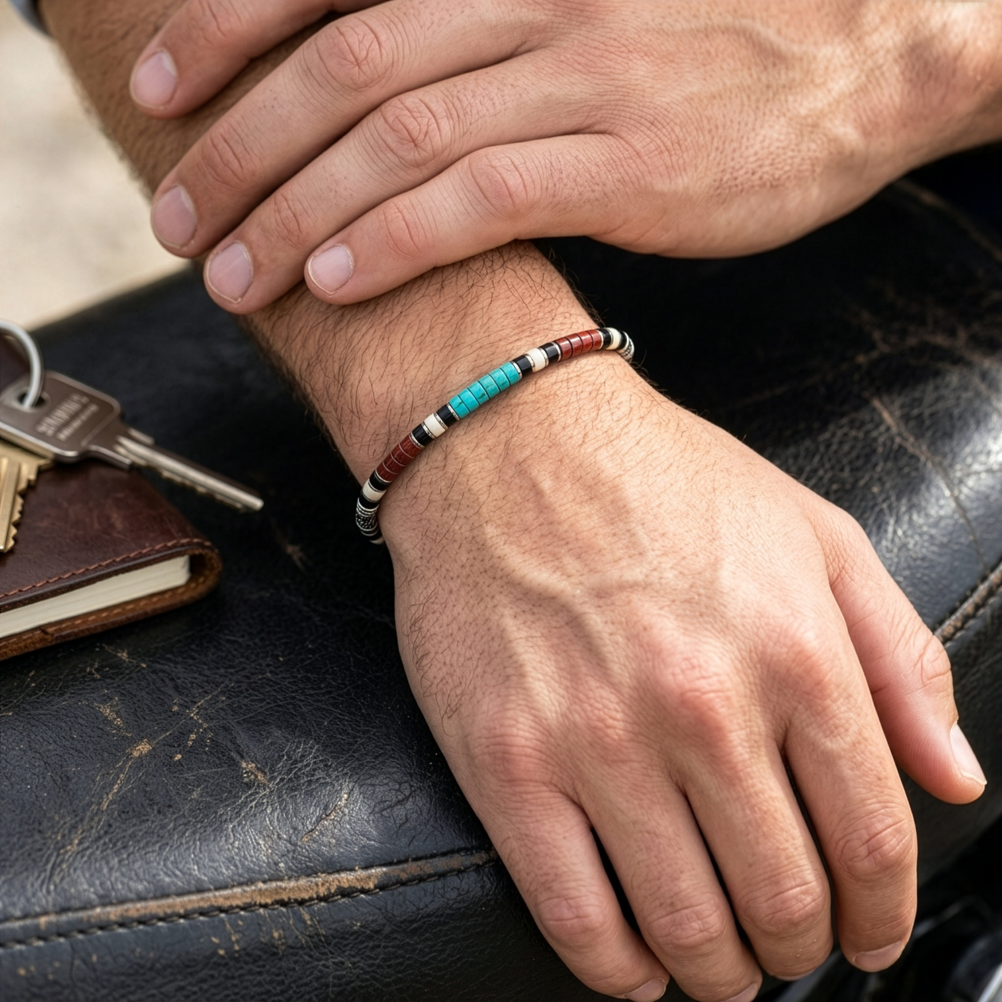 bracelet en turquoise pour homme