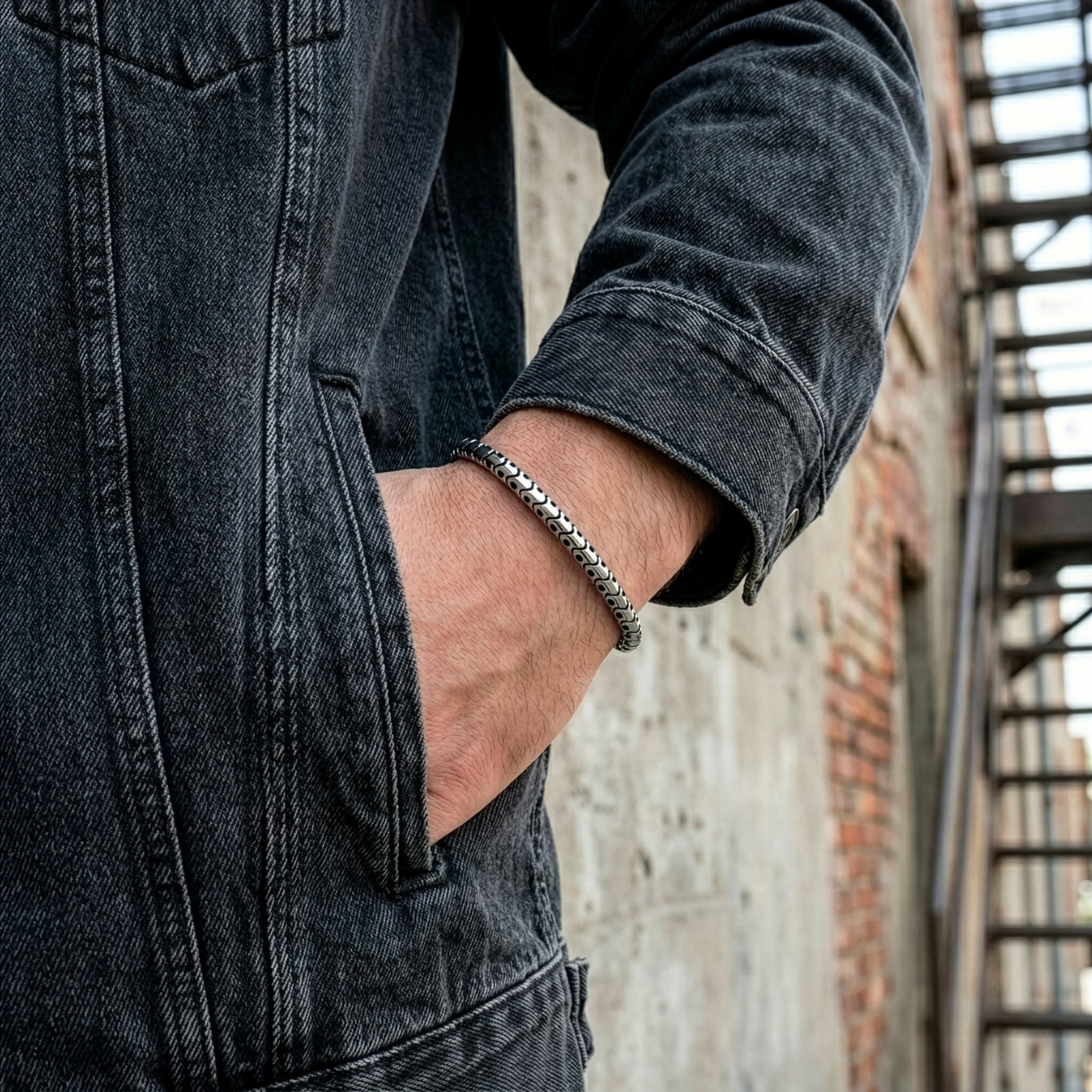 bracelet homme en argent massif