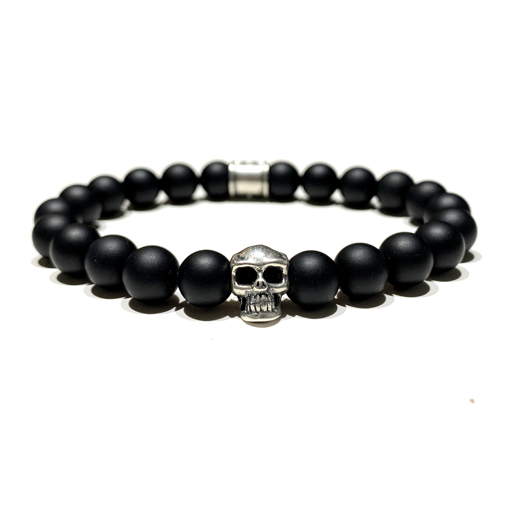 bracelet homme pierres skull