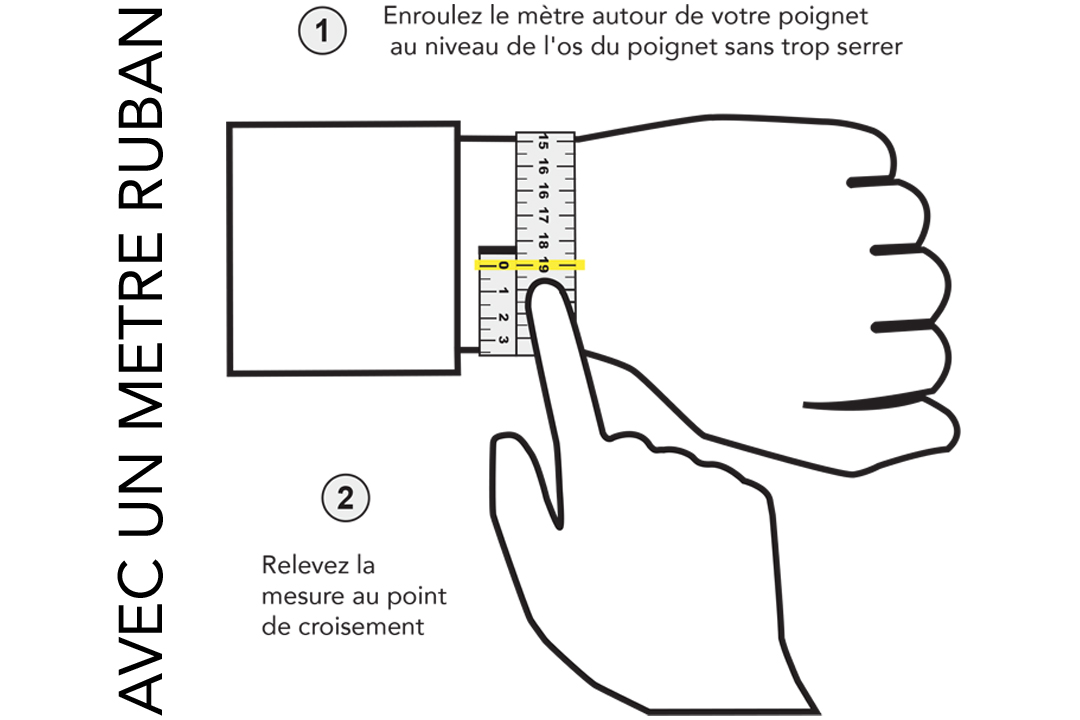 guide des tailles bracelet homme