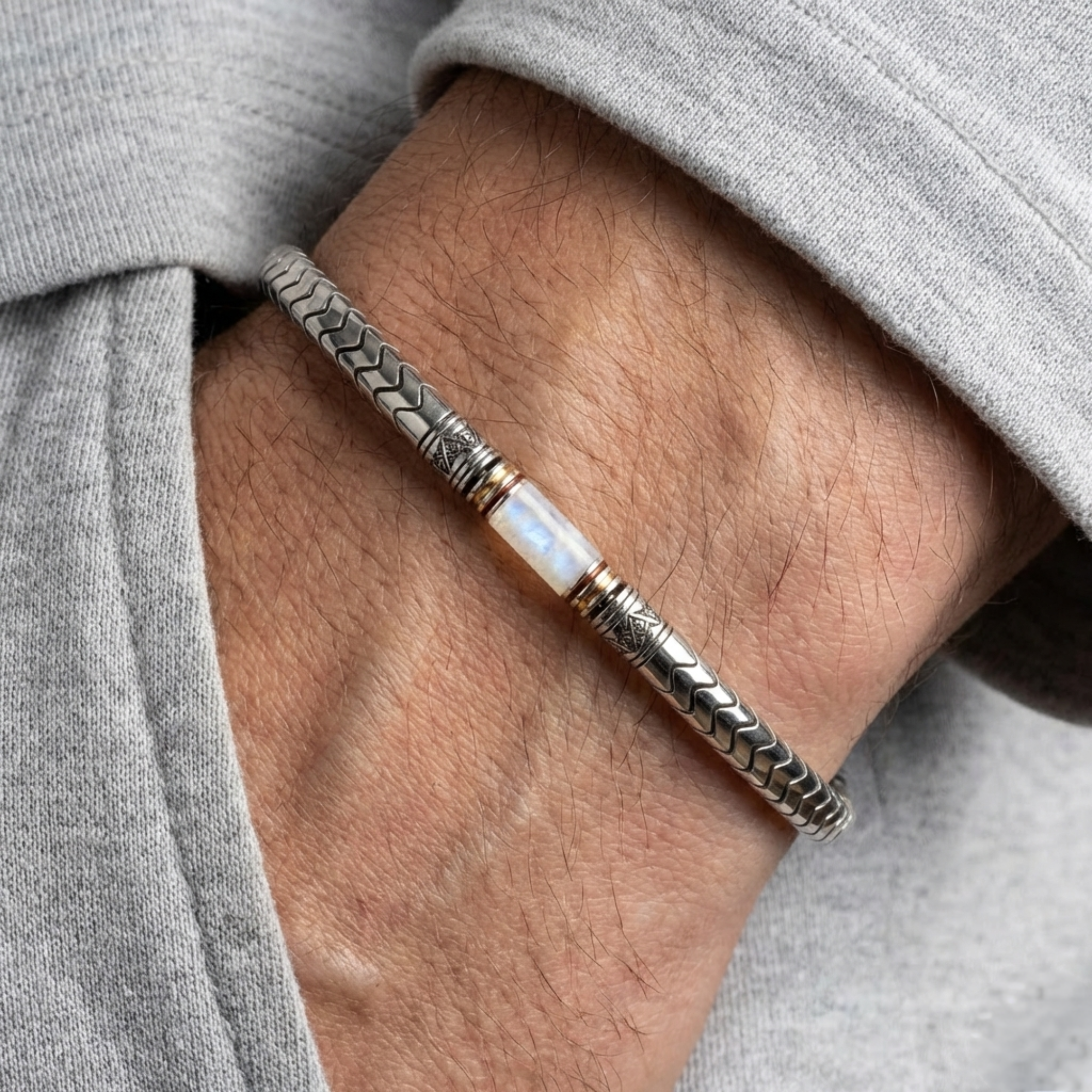 Configurateur de bracelet homme en argent 925 Horn & Stones