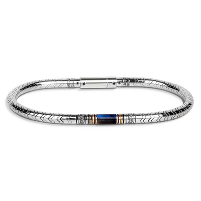 racelet homme en argent et labradorite