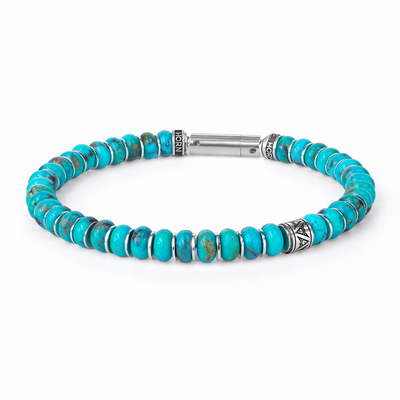 Bracelet en turquoise et argent