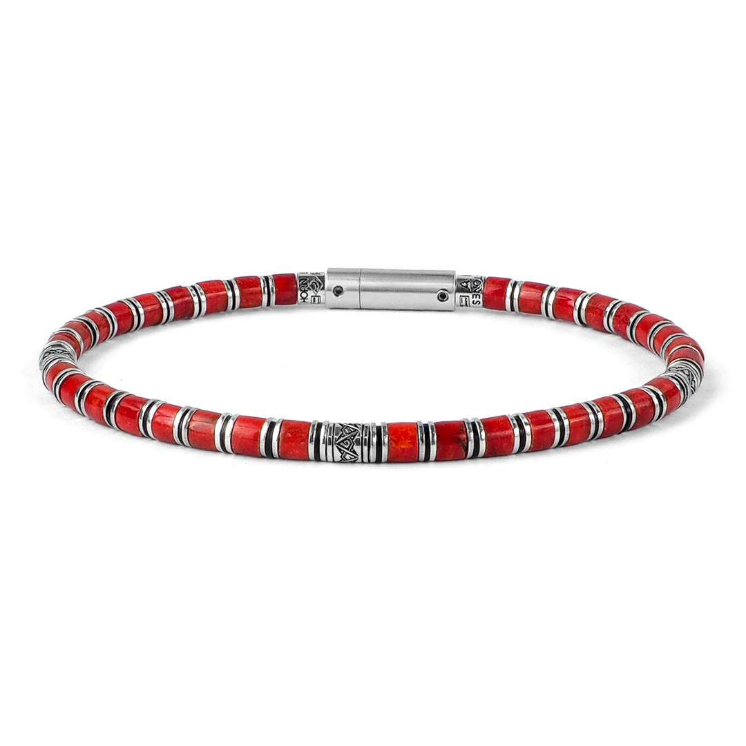 Bracelet Interchangeable Rouge Corail Pour TomTom Touch - Taille Fine, Ref. 9UAT.001.05 - Compatible Avec Montre D'activité