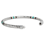 bracelet homme argent et turquoise