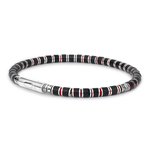 Bracelet homme pierre de Jais et argent