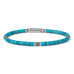 bracelet homme turquoise et argent