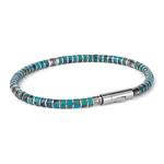 Bracelet turquoise et argent pour homme