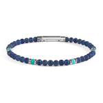 bracelet homme turquoise et lapis lazuli