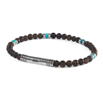 bracelet homme en turquoise et bronzite