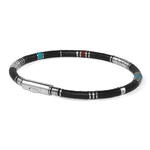 bracelet homme en vinyle africain et turquoise