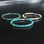 bracelets homme turquoise et argent