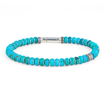 bracelet homme argent et turquoise