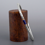 bracelet homme argent et lapis azuli