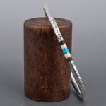 bracelet homme argent et turquoise