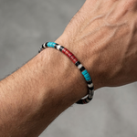 bracelet en corail et turquoise pour homme