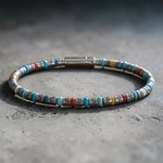 bracelet homme argent et turquoise