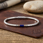 bracelet en lapis lazuli et argent 925 pour homme