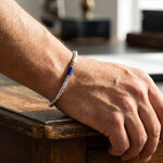 bracelet en lapis lazuli et argent 925 pour homme
