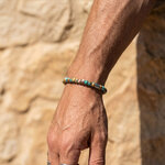bracelet pierre turquoise et coquillage pour homme