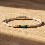 bracelet pierre turquoise et argent pour homme