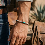 bracelet homme en turquoise et argent