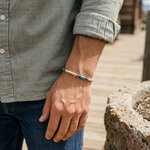 bracelet homme en turquoise et argent