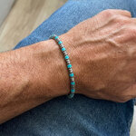 bracelet homme turquoise et argent
