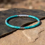 bracelet homme turquoise et argent