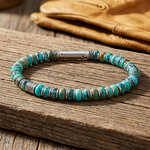 bracelet homme turquoise et argent