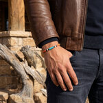 bracelet homme turquoise et argent