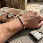 bracelet homme argent et turquoise