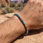 bracelet homme argent et turquoise
