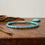 bracelet homme turquoise et argent