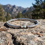 bracelet en argent et turquoise pour homme