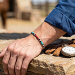 bracelet homme turquoise et corail