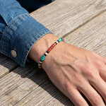bracelet homme turquoise et corail