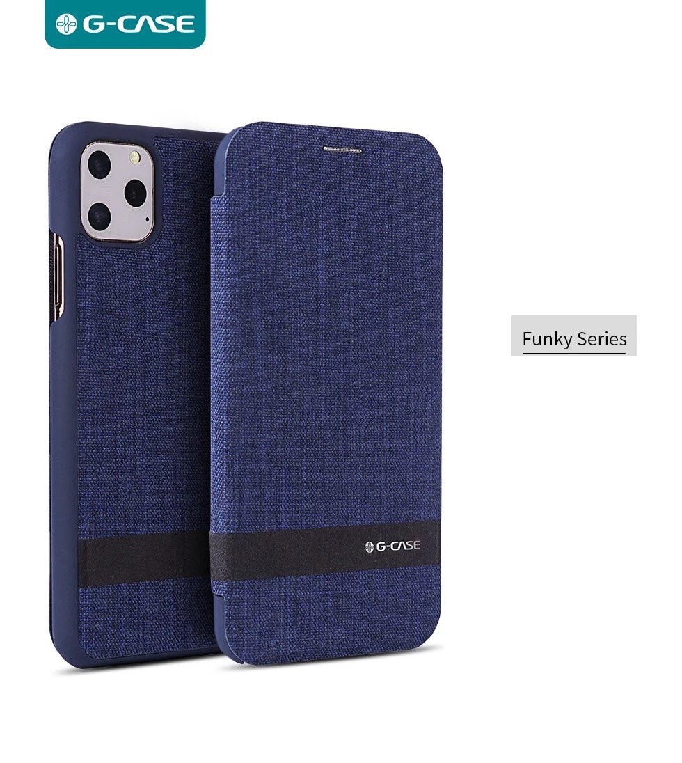 g-case-funky-series-flip-case-iphone-11-blauw