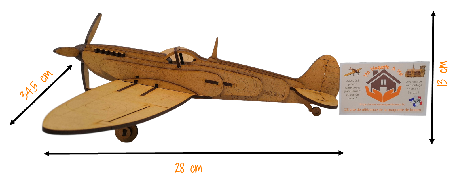 Maquette d'avion SPITFIRE - Maquettes en bois d'avions de chasse