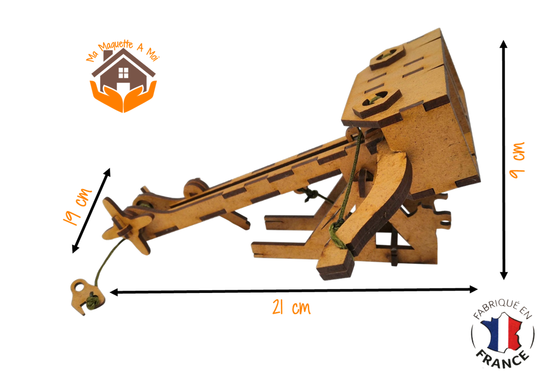 MAQUETTE BALISTE MEDIEVALE FABRICATION FRANCAISE DIMENSIONS B