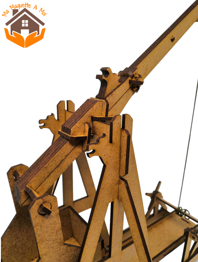 MAQUETTE EN BOIS TREBUCHET EPOQUE MEDIEVALE FABRIQUE EN FRANCE 1 B