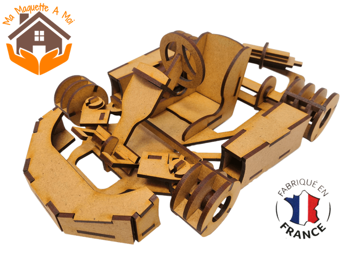 MAQUETTE EN BOIS KARTING FABRICATION FRANCAISE 5